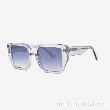 Угловые квадратные женские солнцезащитные очки из ацетата